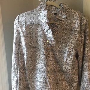 Black white and grey Mud Pie long top